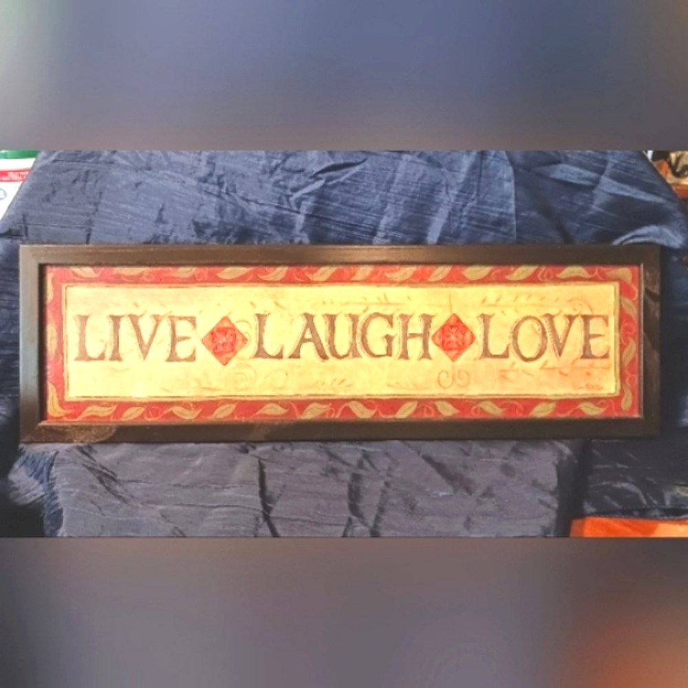 Vintage Lisa Hilliker For Home Interior, Live, Laugh, Love Sign, Distrib…